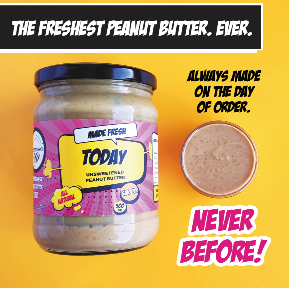 Natural Peanut Butter - Unsweetened, Smooth
