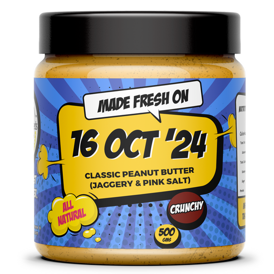 Natural Peanut Butter - Classic, Crunchy (Jaggery & Pink Salt)