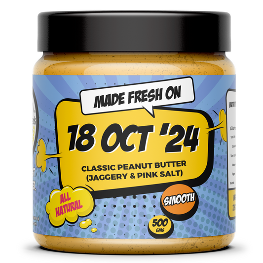 Natural Peanut Butter - Classic, Smooth (Jaggery & Pink Salt)