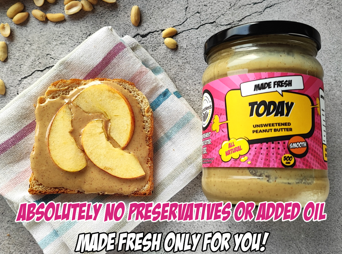 Natural Peanut Butter - Unsweetened, Smooth